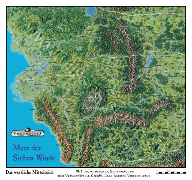 DSA-Karte: Das westliche Mittelreich | Zubehör | Das Schwarze Auge